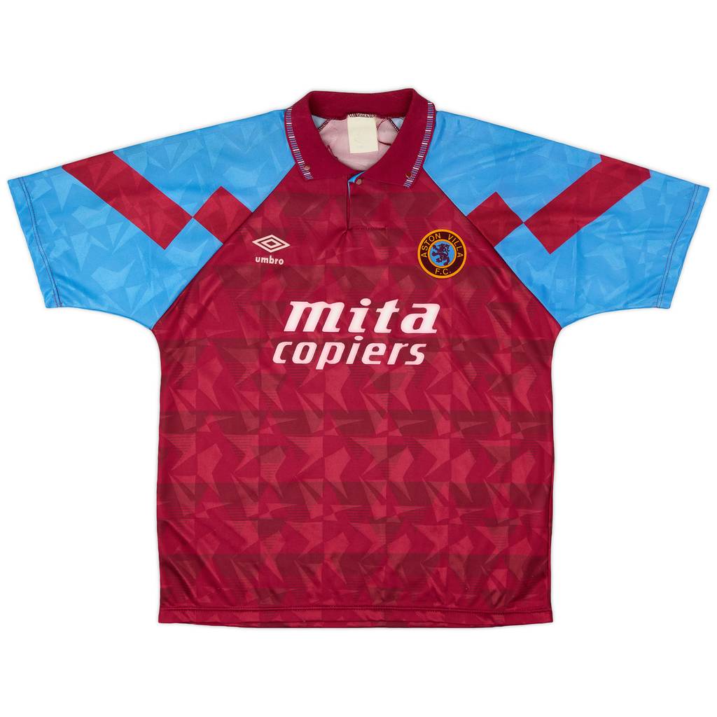 1990-92 Aston Villa Home Shirt - 7/10 - (L)