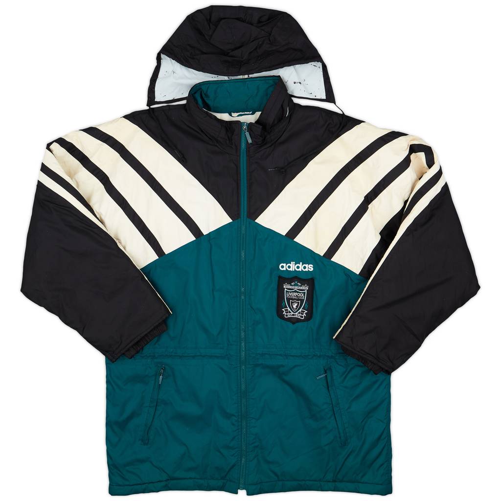 1995-96 Liverpool adidas Padded Bench Coat - 6/10 - (L)