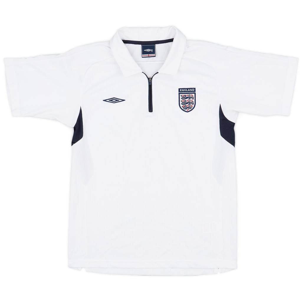 2004-05 England Umbro 1/4 Zip Polo Shirt - 9/10 - (S)