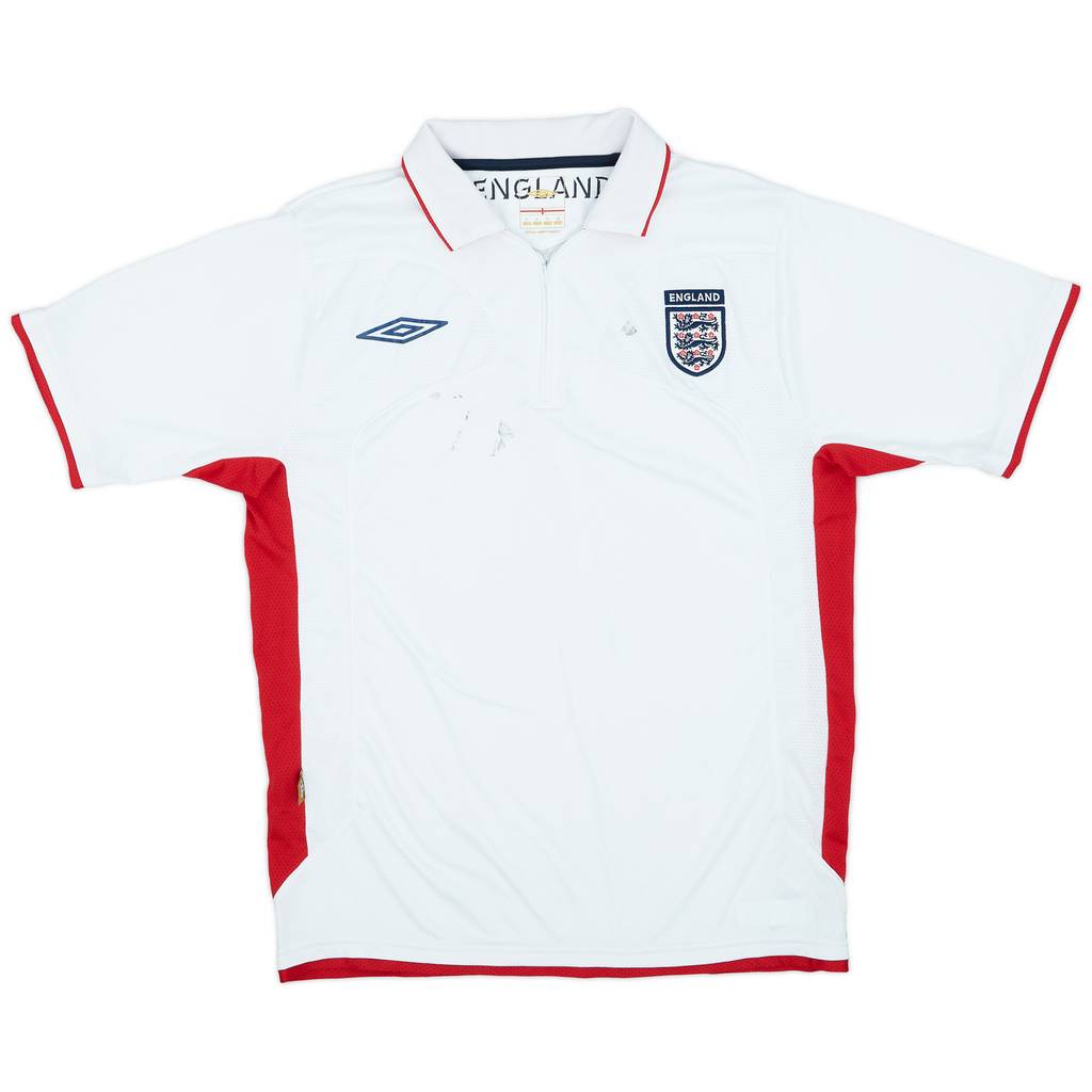 2007-09 England Umbro 1/4 Polo Shirt - 4/10 - (S)