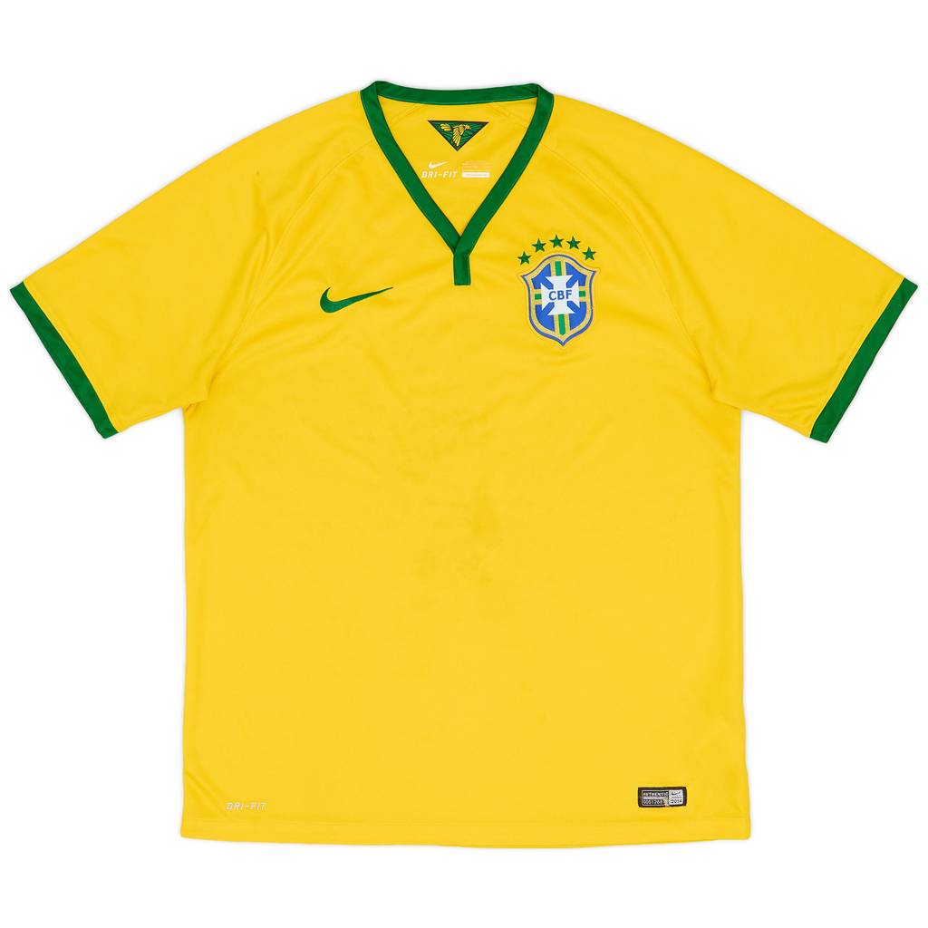 2014-15 Brazil Home Shirt - 7/10 - (L)