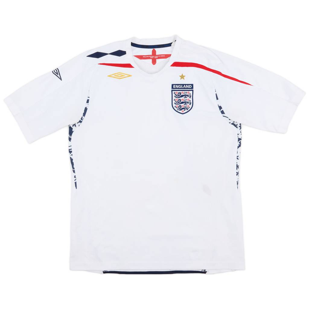 2007-09 England Home Shirt - 7/10 - (L)