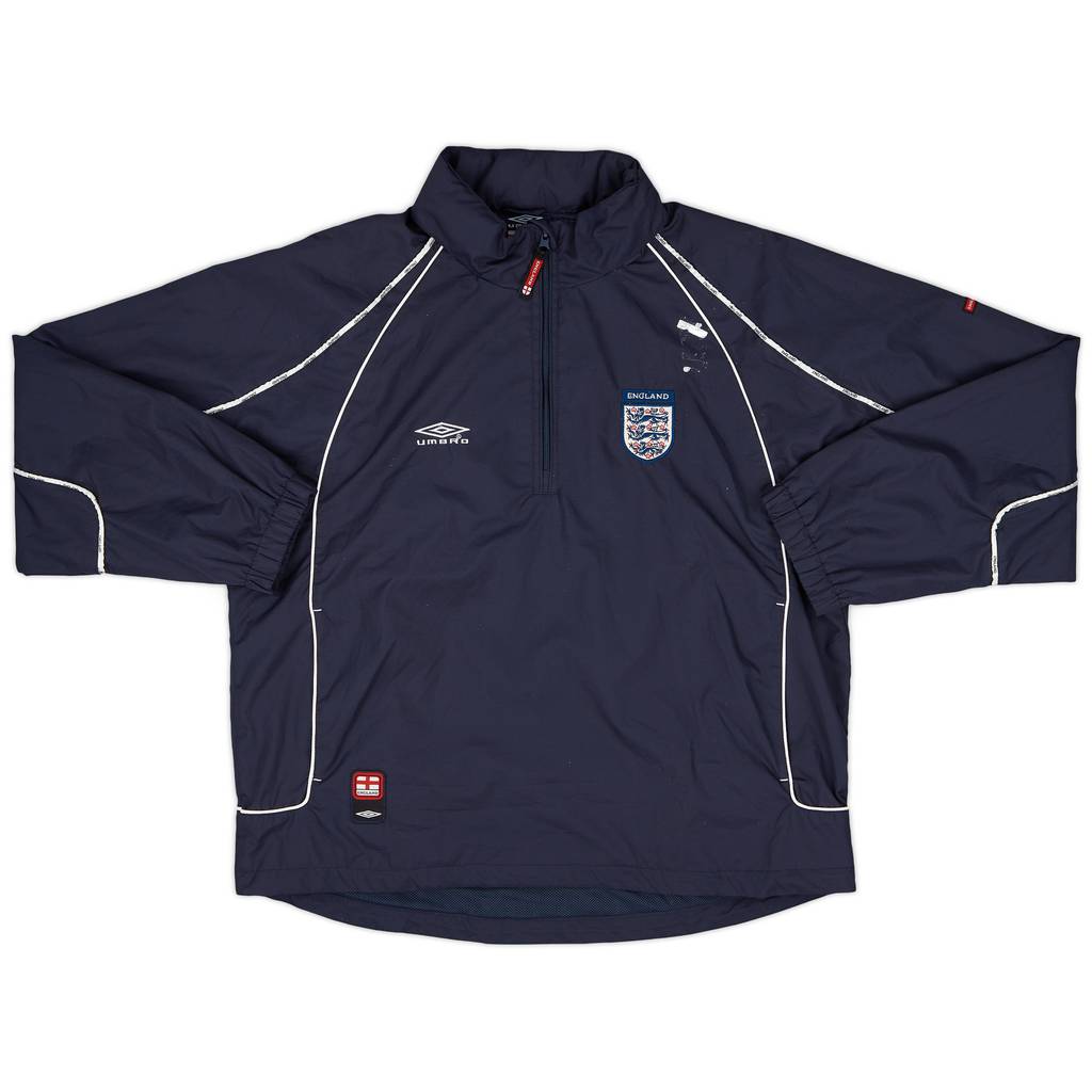 2004-06 England Umbro 1/4 Zip Hooded Rain Jacket - 5/10 - (L)