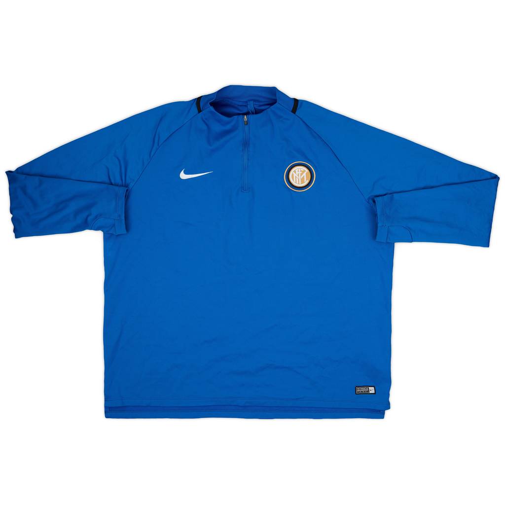 2017-18 Inter Milan Nike 1/4 Zip Drill Top - 9/10 - (XXL)