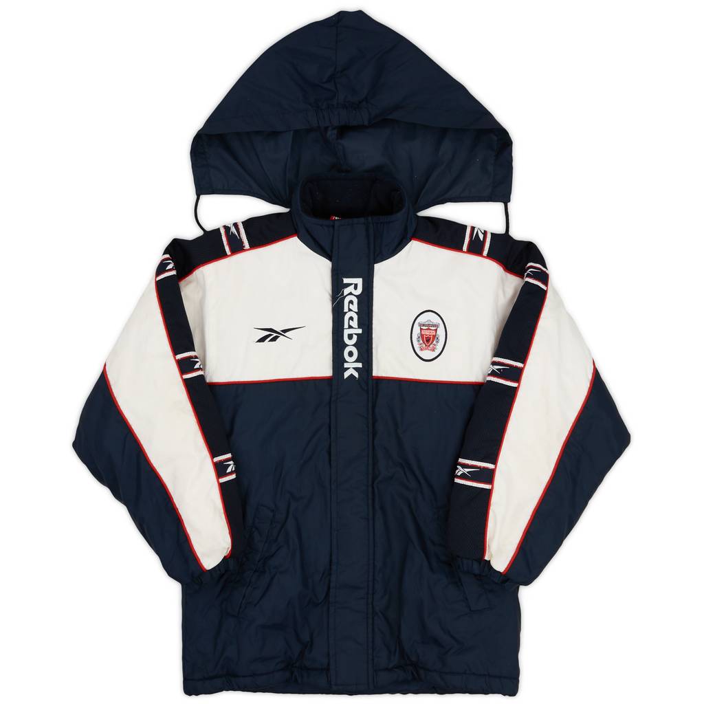 1998-99 Liverpool Reebok Padded Bench Coat - 6/10 - (L.Boys)