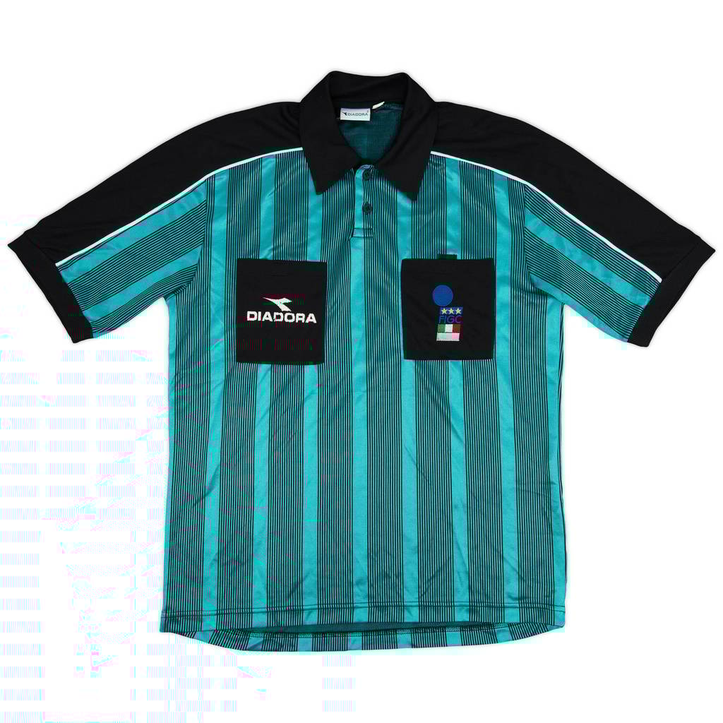 1990s Italy FIGC Diadora Referee Shirt - 7/10 - (XL)