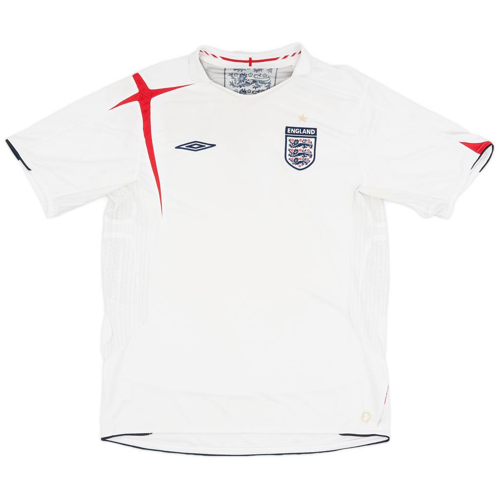 2005-07 England Home Shirt - 5/10 - (L)