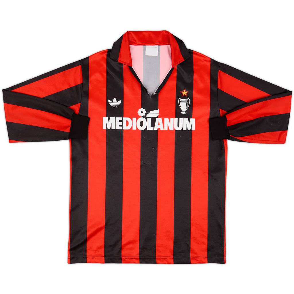 1990-91 AC Milan Basic Home L/S Shirt - 5/10 - (L)