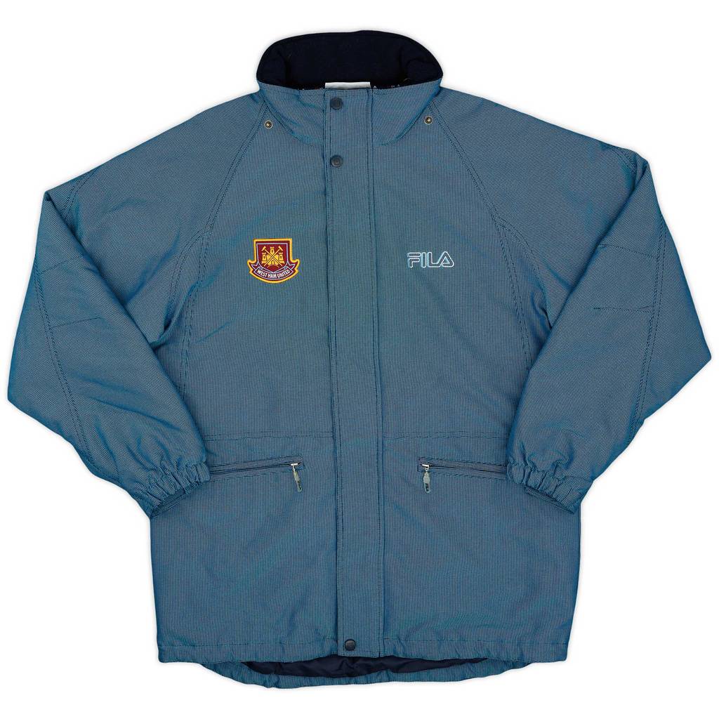 2000-02 West Ham Fila Padded Bench Coat - 8/10 - (S)
