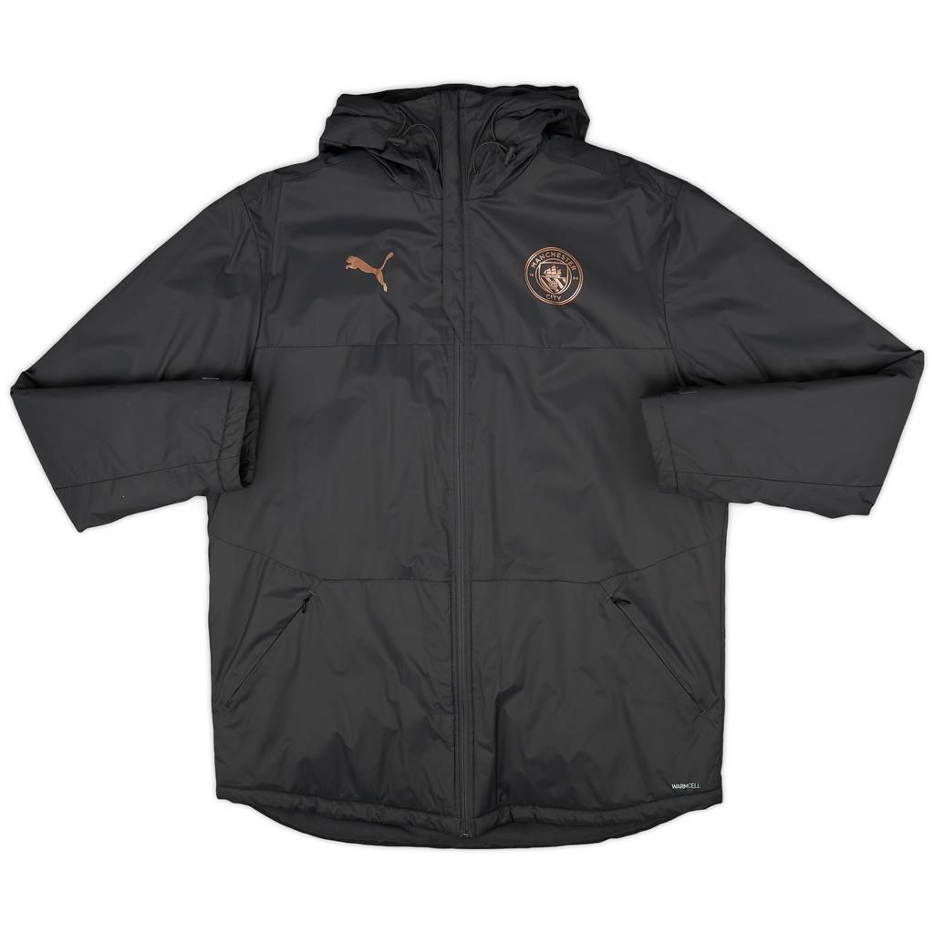 2020-21 Manchester City Puma Hooded Padded Bench Coat - 9/10 - (XL)