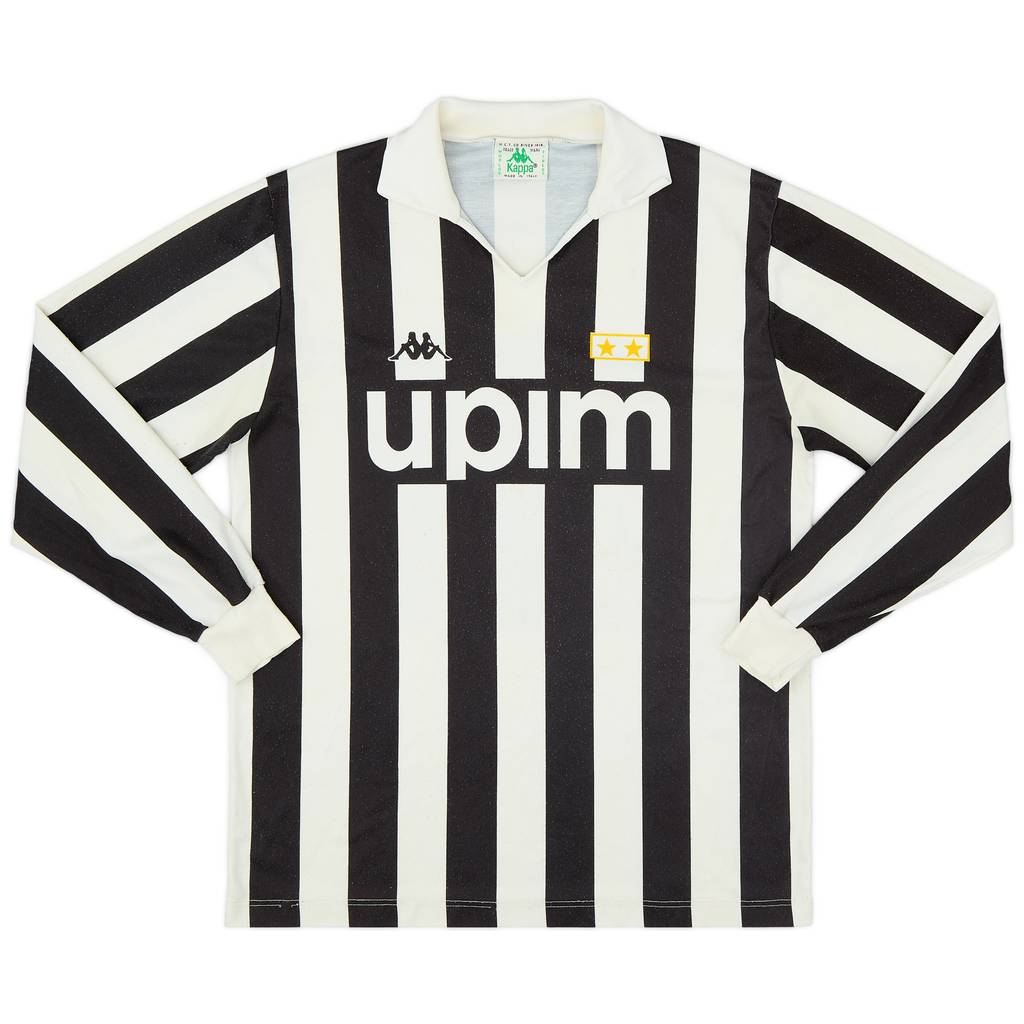 1989-90 Juventus Basic Home L/S Shirt - 8/10 - (L)