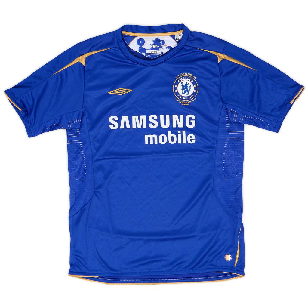 2005-06 Chelsea Centenary Home Shirt - 9/10 - (L.Boys)