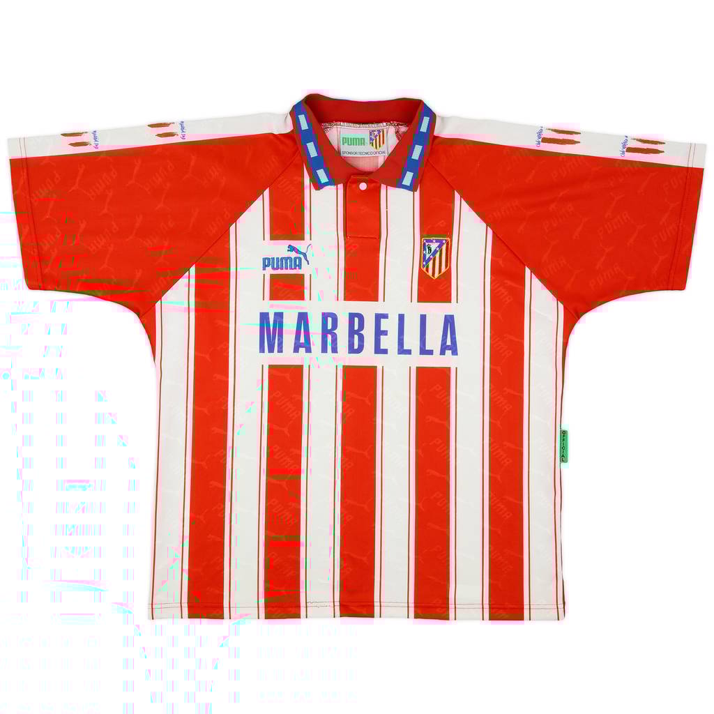 1994-95 Atletico Madrid Home Shirt - 8/10 - (XL)