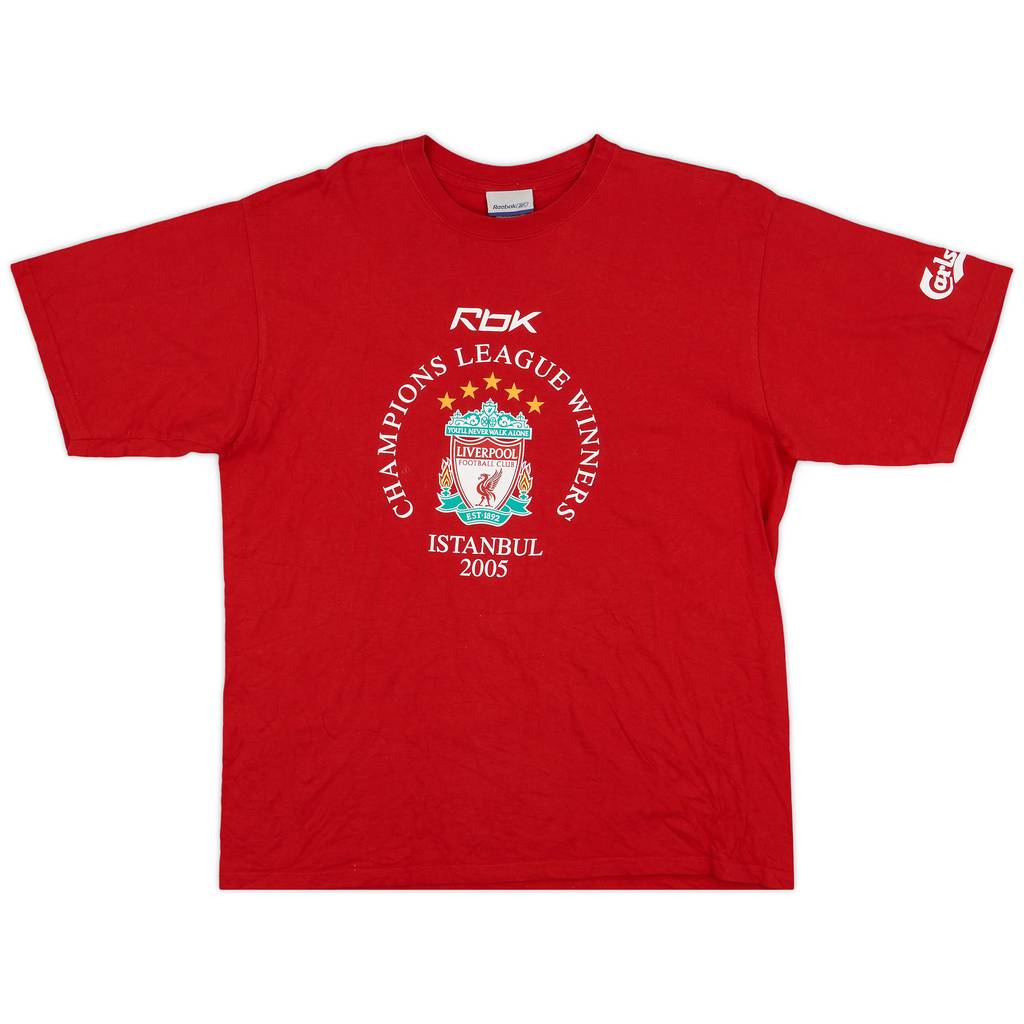 2005-06 Liverpool Reebok 2005 CL Winners Tee - 9/10 - (XL)