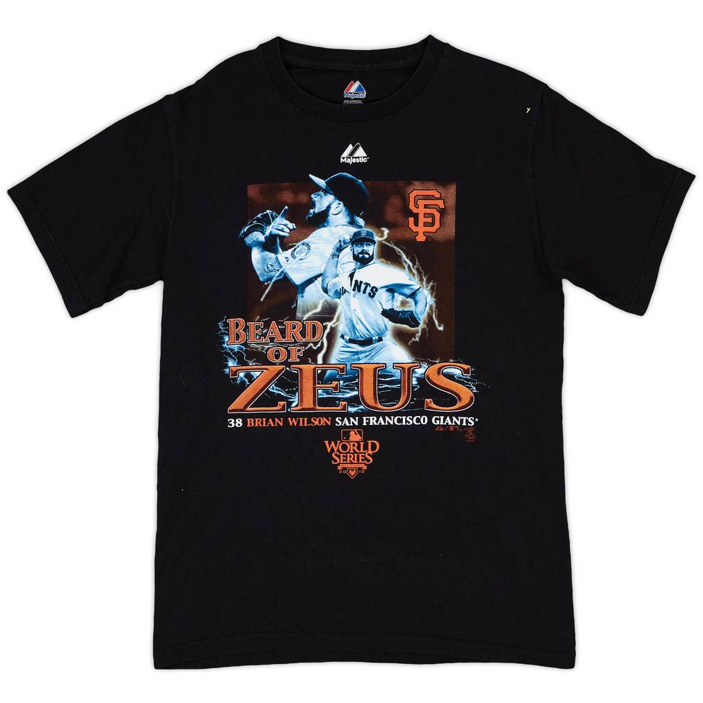 2010 San Francisco Giants Brian Wilson Majestic Tee - 8/10 - (S)
