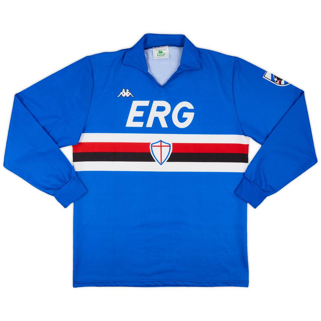 1989-90 Sampdoria Home L/S Shirt - 8/10 - (XL)