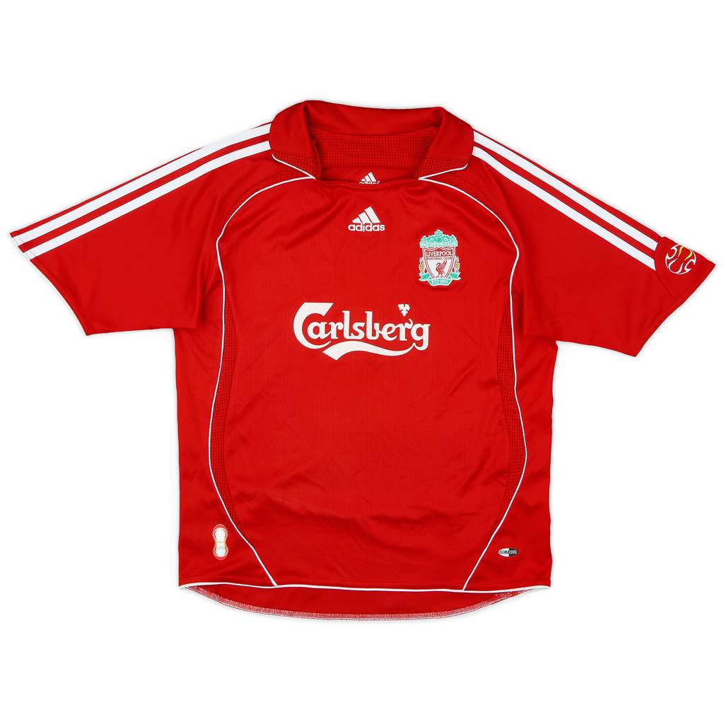 2006-08 Liverpool Home Shirt - 8/10 - (M.Boys)