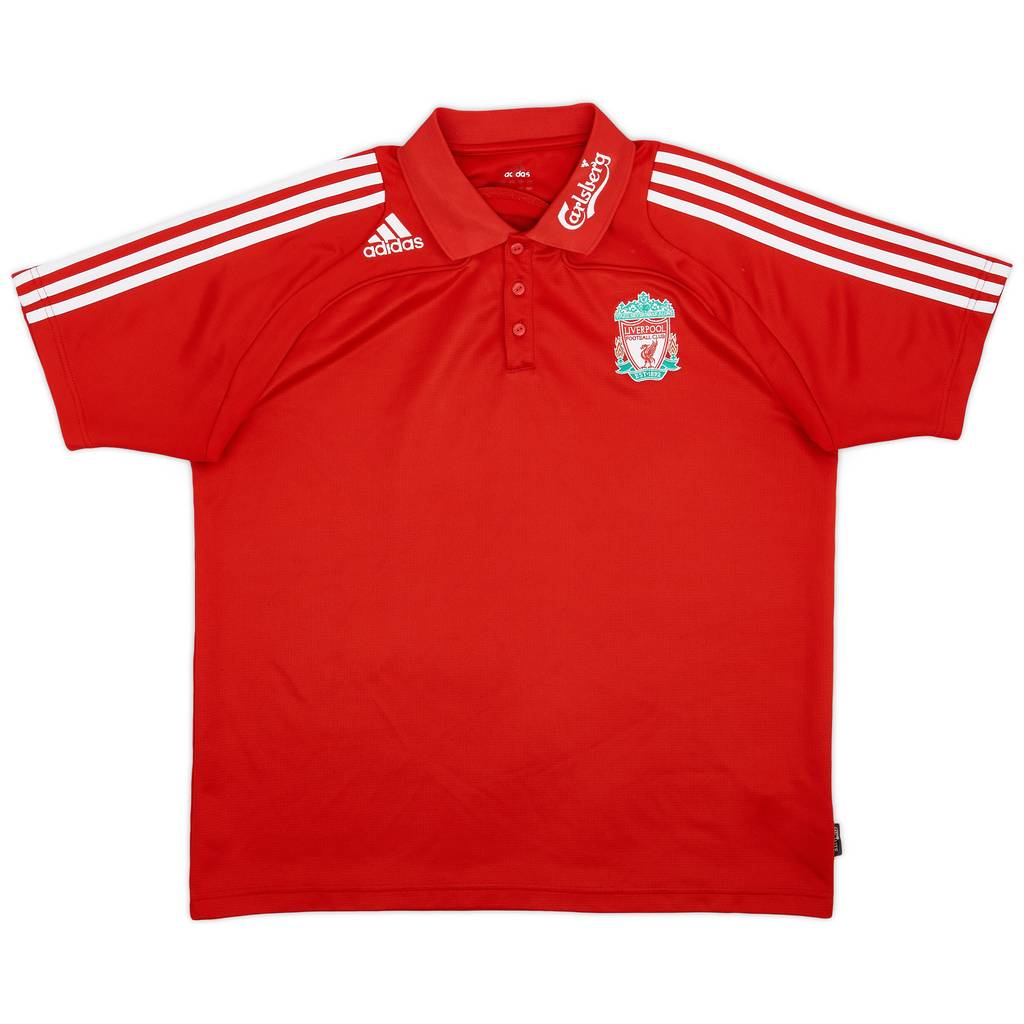 2008-09 Liverpool adidas Polo Shirt - 8/10 - (XL)