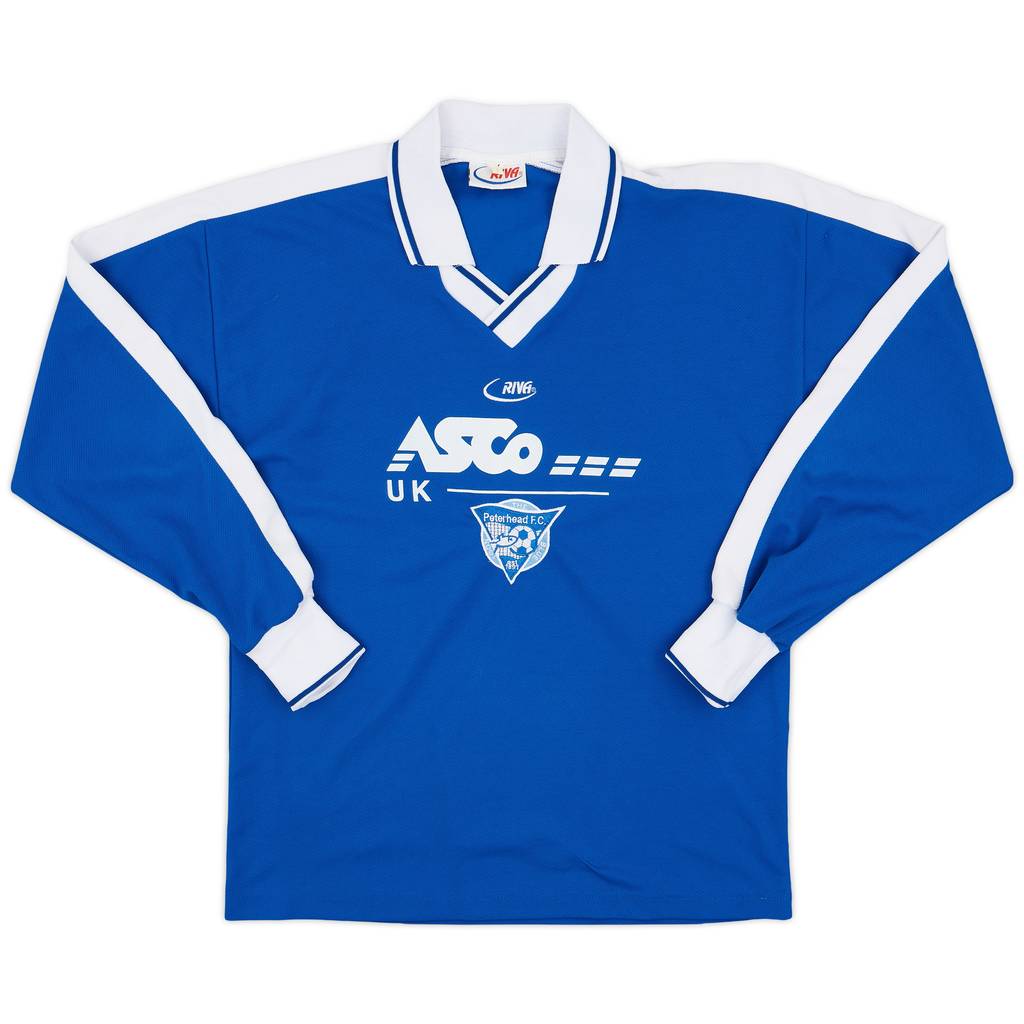2000-01 Peterhead Home L/S Shirt - 9/10 - (L)