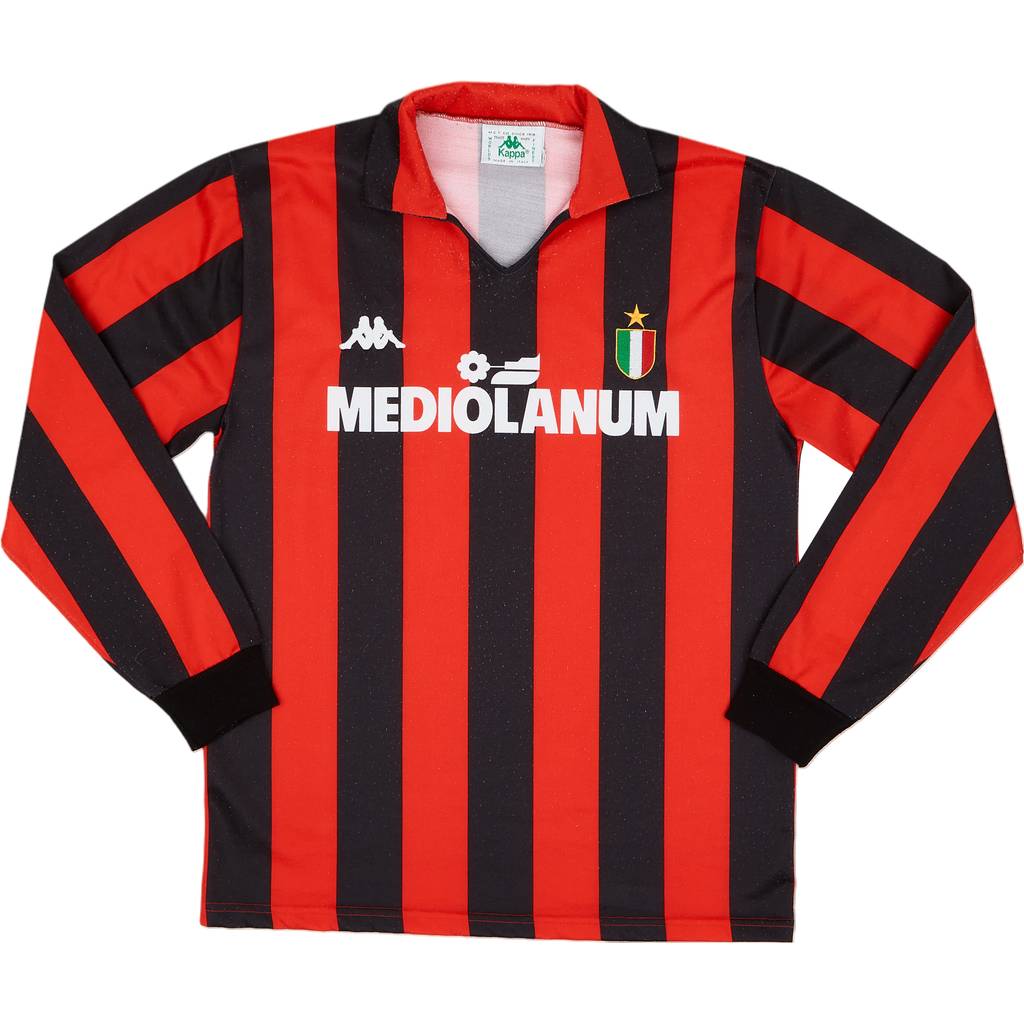 1988-89 AC Milan Home L/S Shirt - 6/10 - (L)