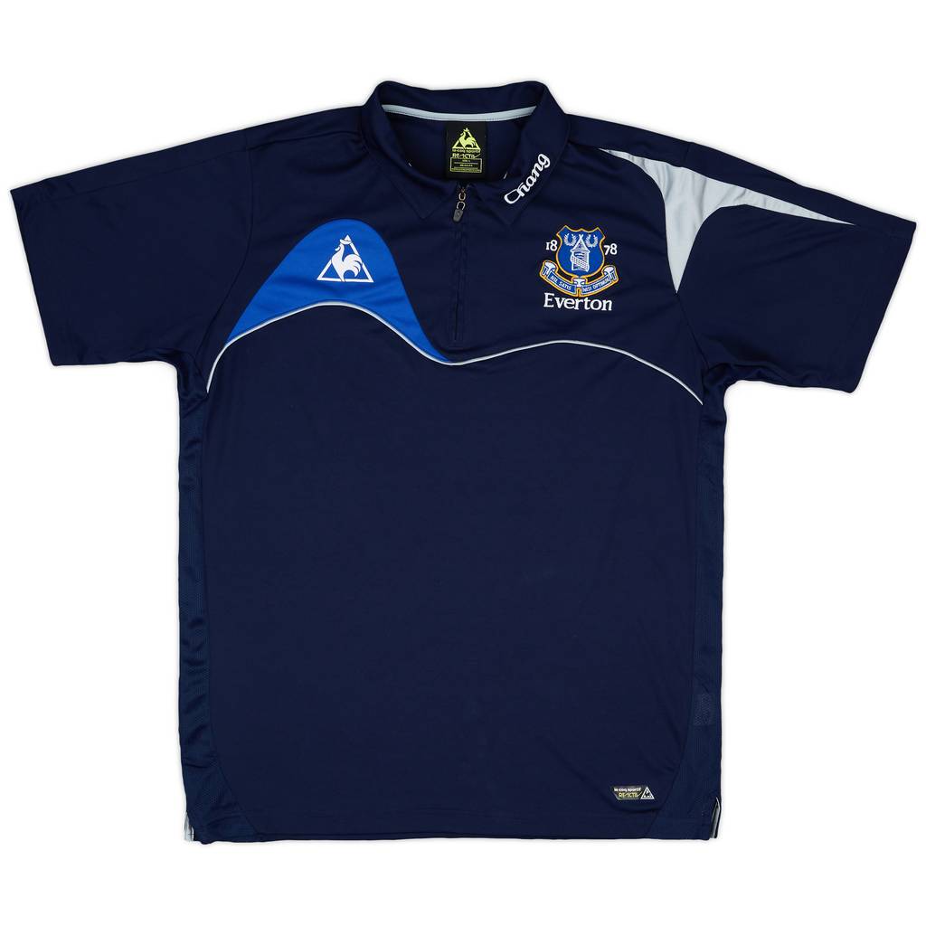 2009-10 Everton Le Coq Sportif 1/4 Zip Polo Shirt - 7/10 - (L)