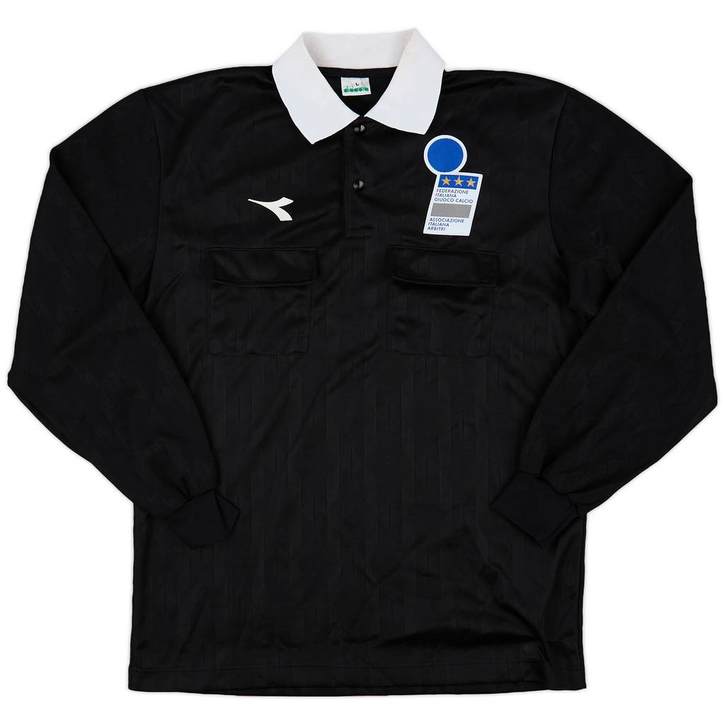 1990s Italy FIGC Diadora Training L/S Shirt - 8/10 - (L)