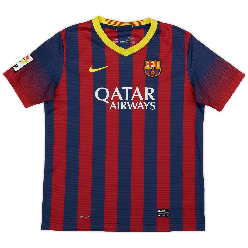 2013-14 Barcelona Home Shirt - 7/10 - (XL.Boys)