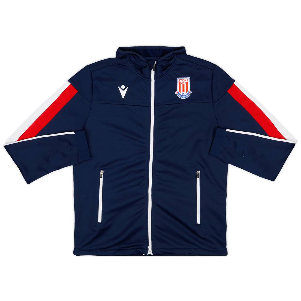 2019-20 Stoke City Macron Hooded Track Jacket - 8/10 - (L)