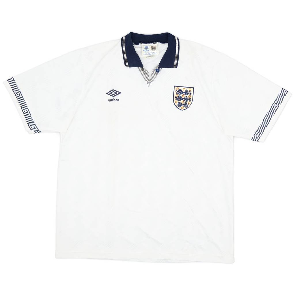 1990-92 England Home Shirt - 9/10 - (L)