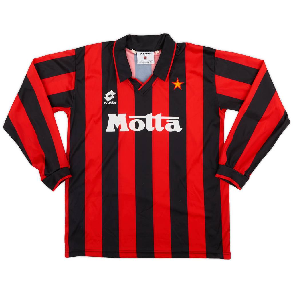 1993-94 AC Milan Home L/S Shirt - 6/10 - (XXXL.Boys)