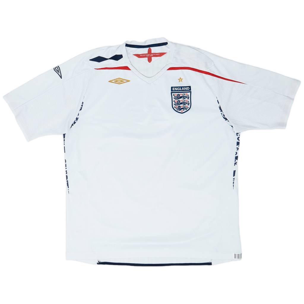 2007-09 England Home Shirt - 6/10 - (XXL)