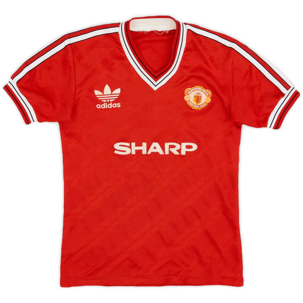 1986-88 Manchester United Home Shirt - 7/10 - (M.Boys)
