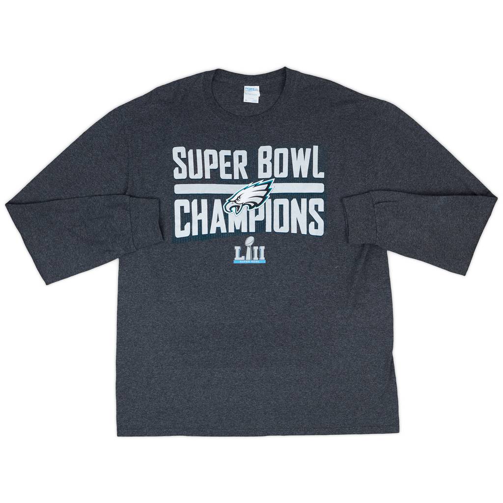 2018 Philadelphia Eagles Super Bowl LII Champions L/S Tee - 9/10 - (XL)