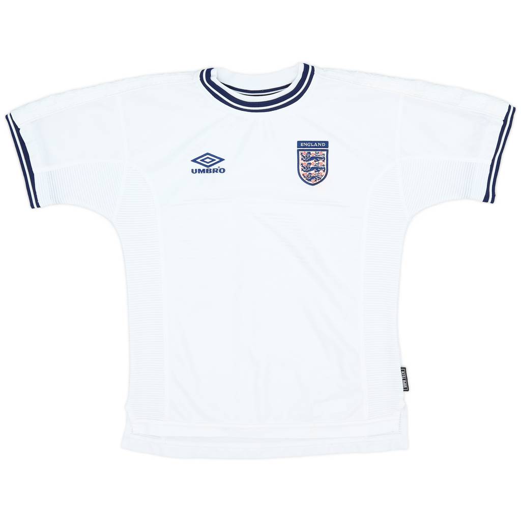 1999-01 England Home Shirt - 9/10 - (M.Boys)