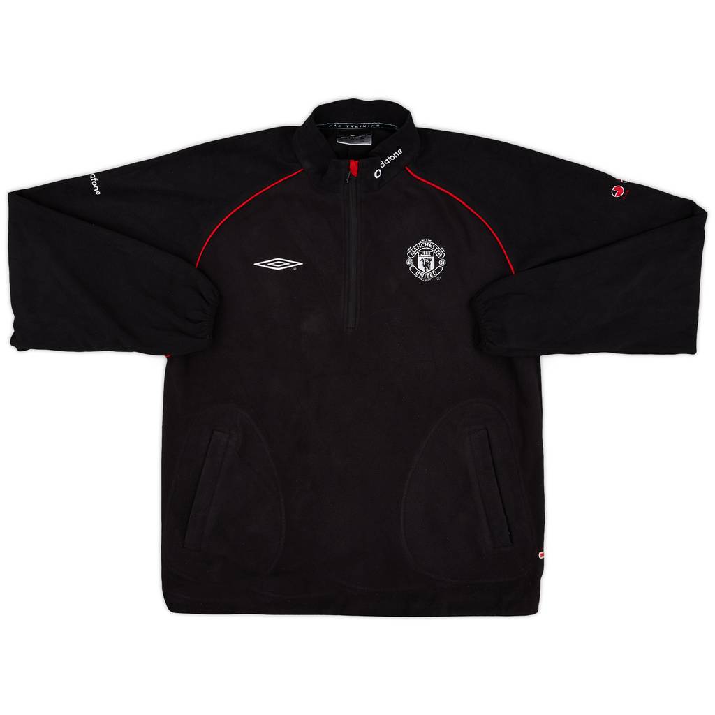 2000-02 Manchester United Umbro 1/4 Zip Fleece Top - 8/10 - (M)