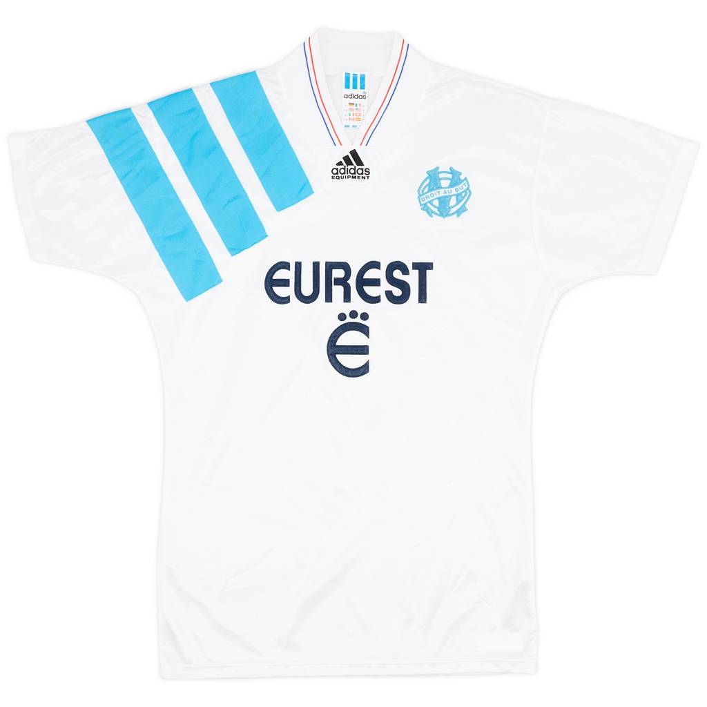 1992-93 Olympique Marseille Home Shirt - 8/10 - (S)