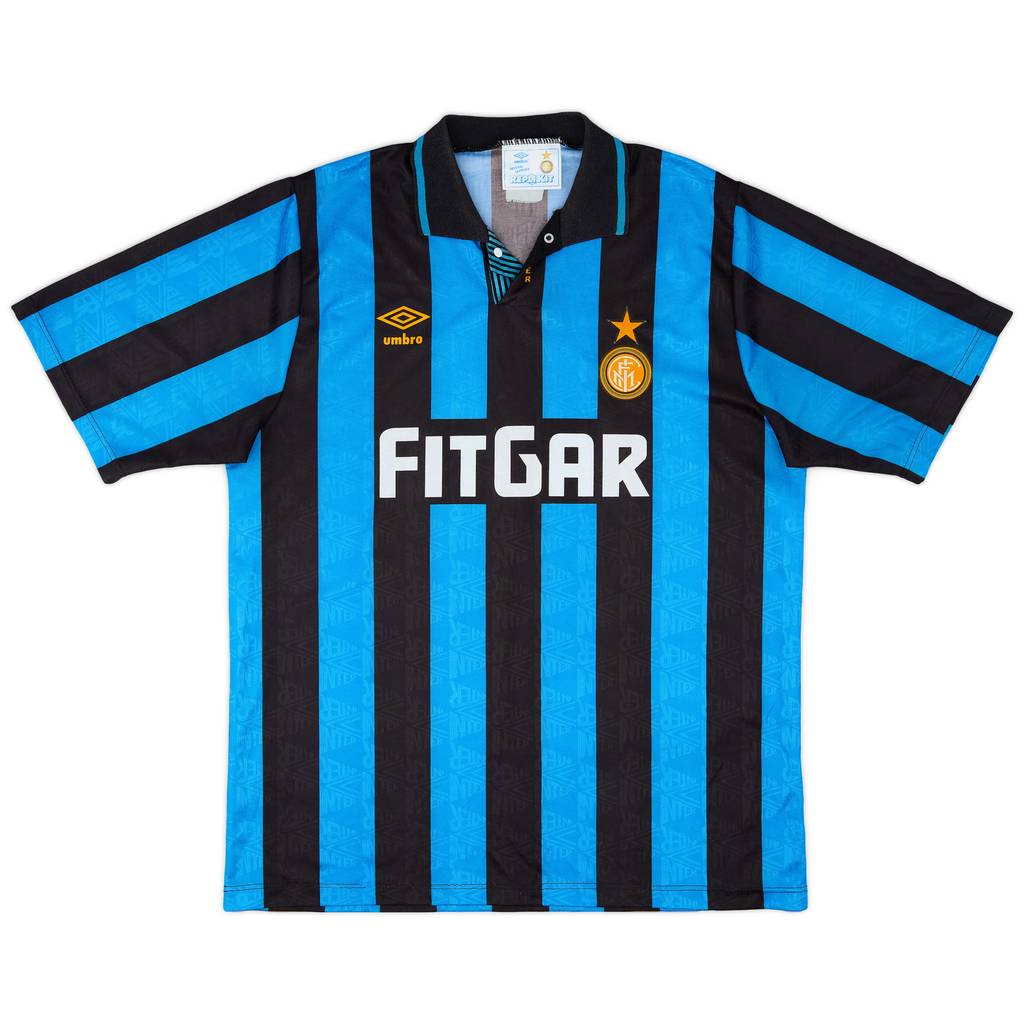 1991-92 Inter Milan Home Shirt - 8/10 - (XL)