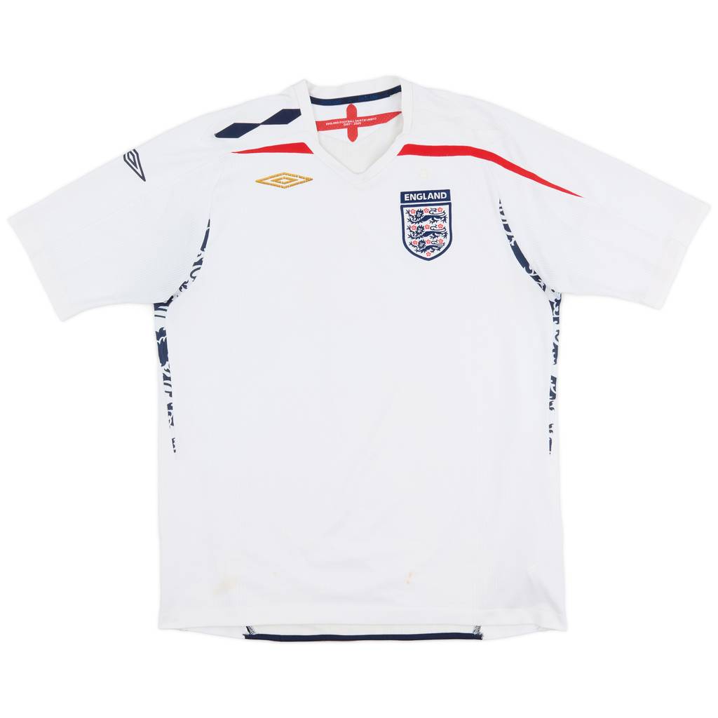 2007-09 England Home Shirt - 4/10 - (L)