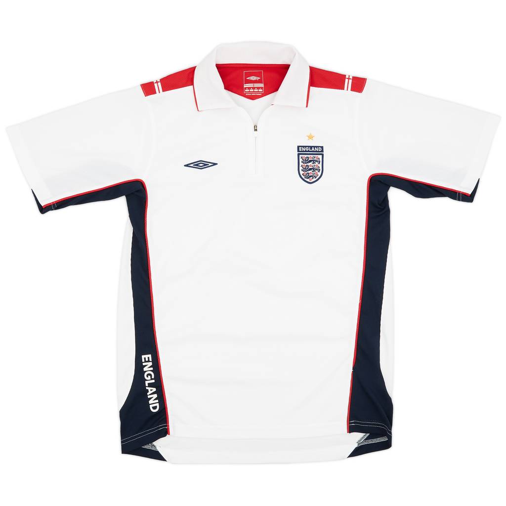 2004-05 England Umbro 1/4 Zip Polo Shirt - 9/10 - (M)