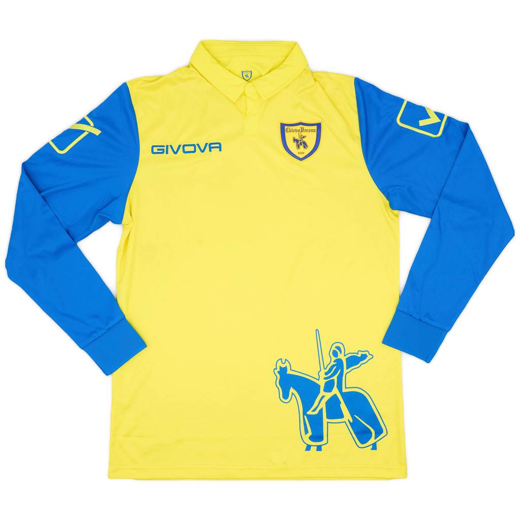 2020-21 Chievo Verona Home L/S Shirt - 9/10 - (M)