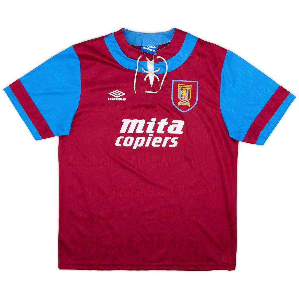 1992-93 Aston Villa Home Shirt - 9/10 - (XL)