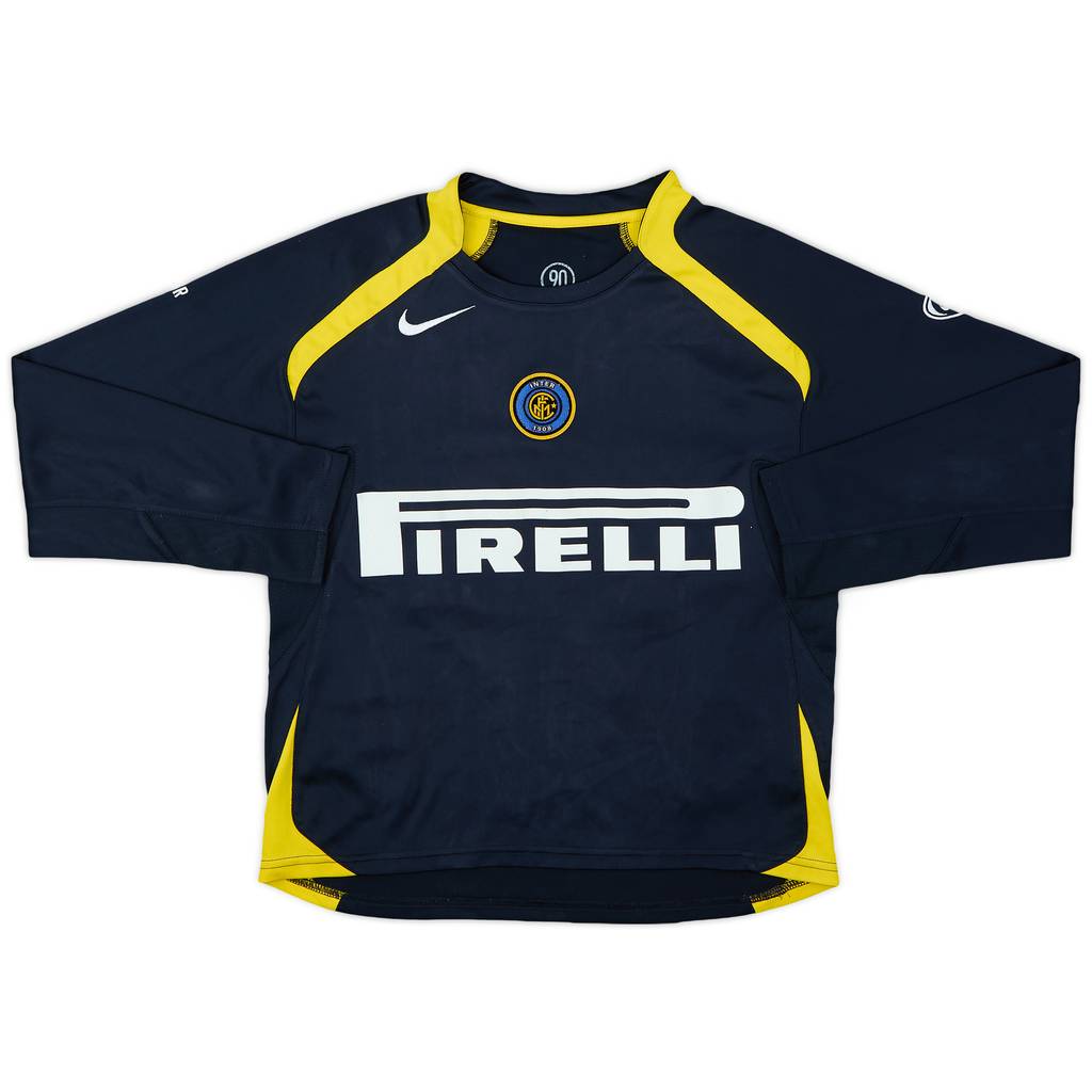 2005-06 Inter Milan Nike Training L/S Shirt - 6/10 - (M.Boys)