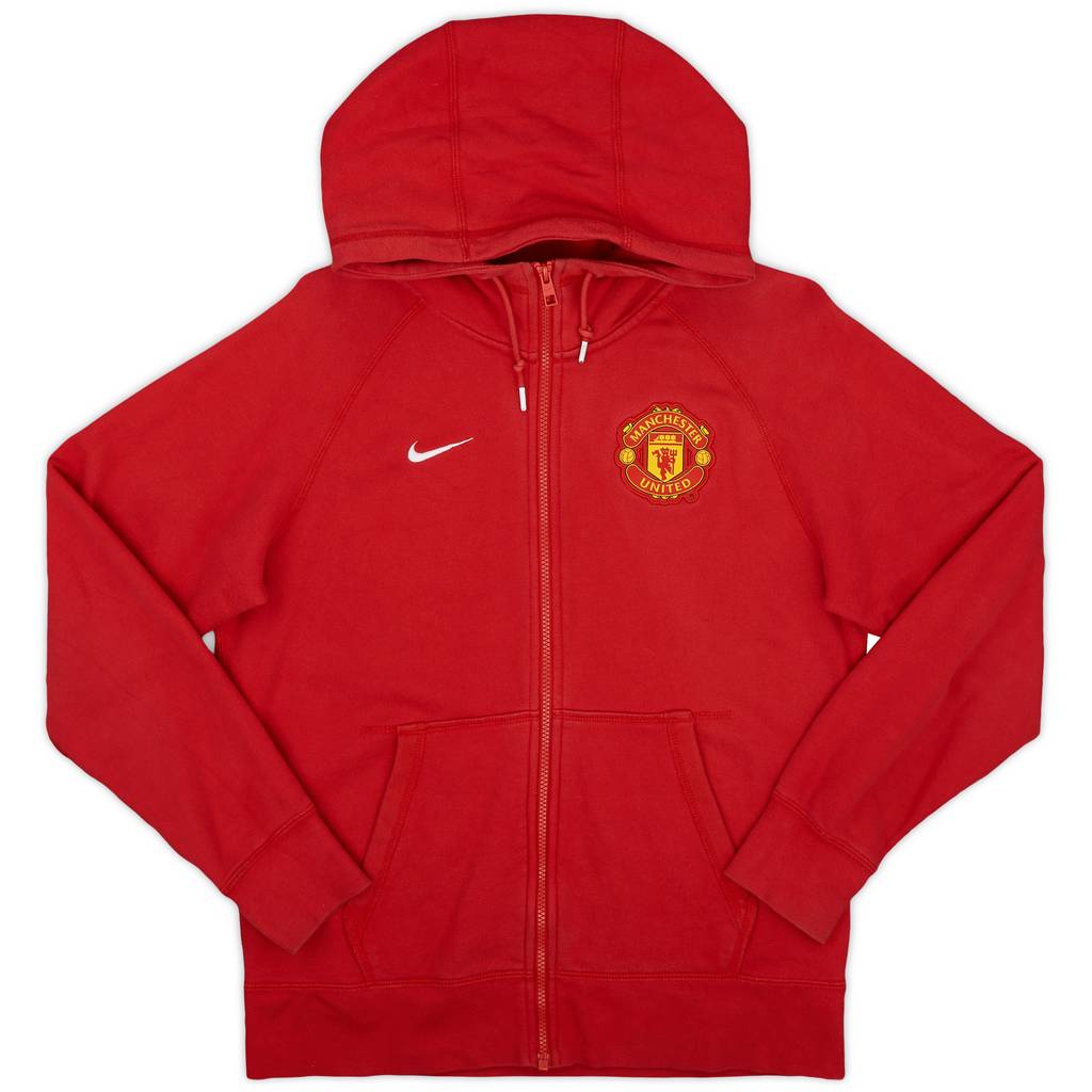 2014-15 Manchester United Nike Zipped Hooded Top - 8/10 - (L)