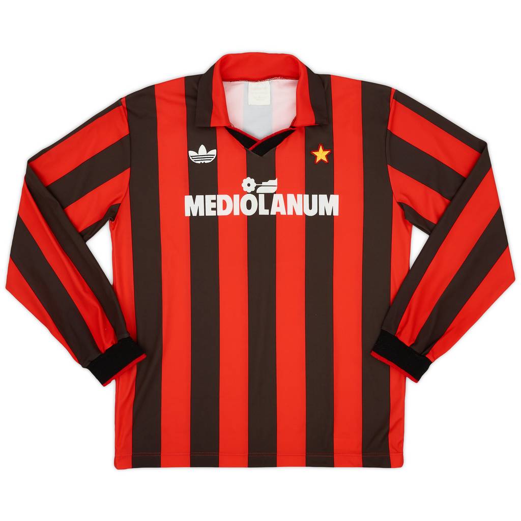 1990-91 AC Milan Home L/S Shirt - 8/10 - (L)