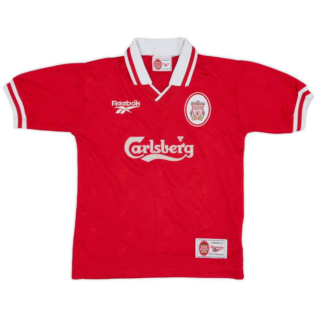 1996-98 Liverpool Home Shirt - 9/10 - (M.Boys)