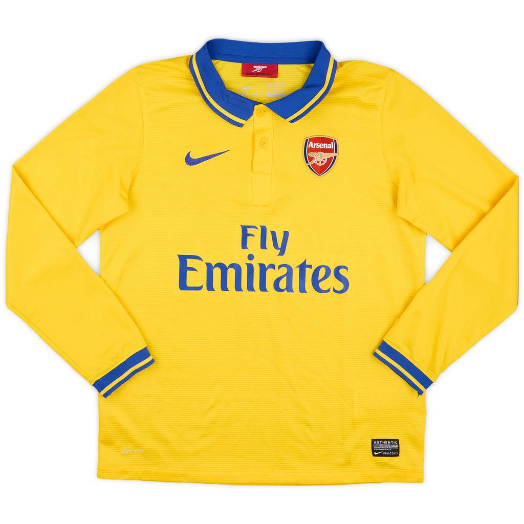 2013-14 Arsenal Away L/S Shirt - 7/10 - (L.Boys)