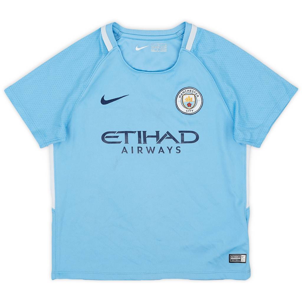 2017-18 Manchester City Home Shirt - 8/10 - (6-7 Years)