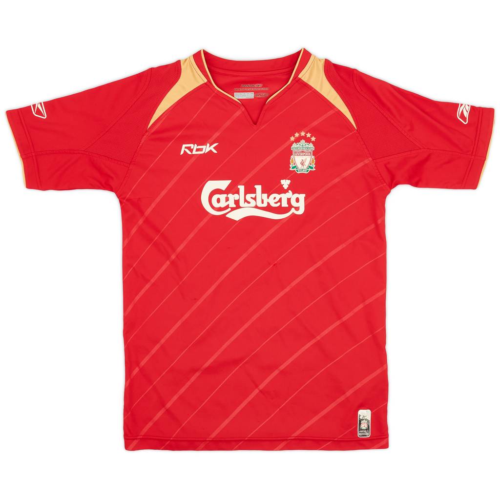2005-06 Liverpool CL Home Shirt - 7/10 - (L.Boys)