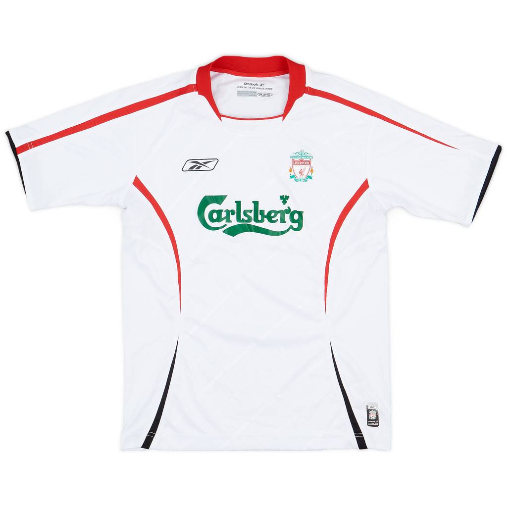 2005-06 Liverpool Away Shirt - 9/10 - (L.Boys)