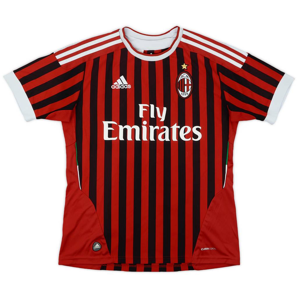 2011-12 AC Milan Home Shirt - 7/10 - (XL.Boys)